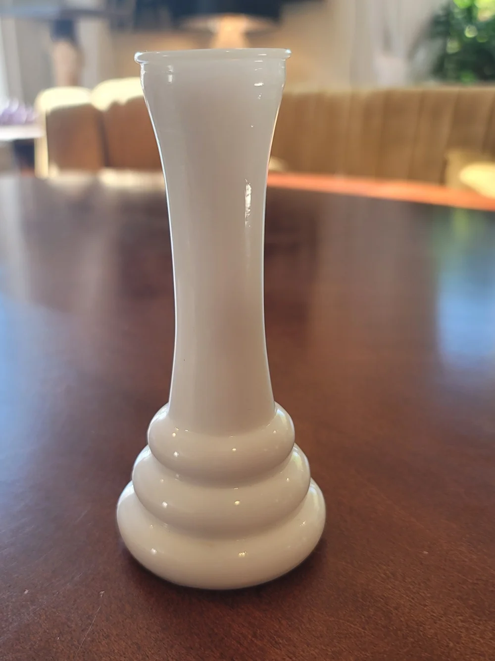MCM RANDALL Beehive Style Milk Glass Bud Vase 6 Inch